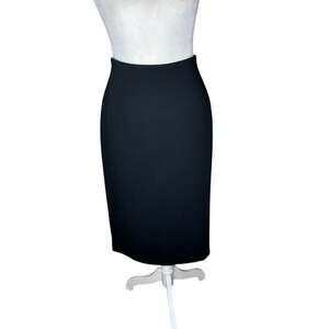 Garfield & Marks Straight Skirt Triacetate Blend Black 12 Lined Made USA